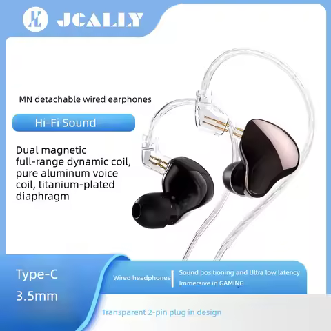 Detachable Wired Earphones with Microphone Hifi In Ear Monitors nothing ear Type c Headphones Gaming