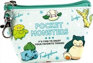 日本版寵物小精靈 卡比獸袋 Pokemon Pikachu小物袋 (Overload Green Snorlax coin bag)百達通小銀包錢包硬幣袋 化妝袋 多功能小物袋 平行進口