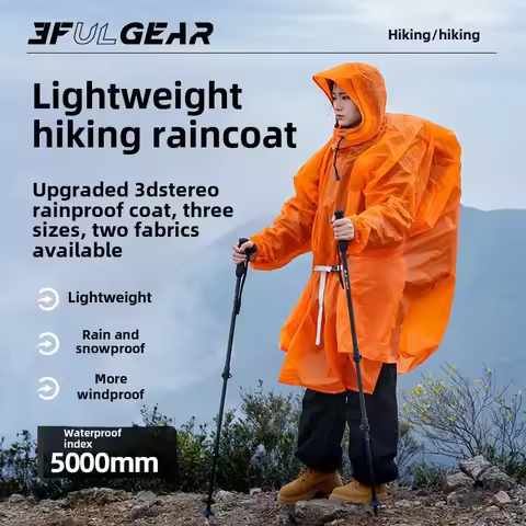 3F UL GEAR Ultralight Women's Men's Rain Coat Jacket Outdoor Camping Hiking Trekking 15D Nylon Water