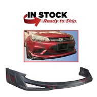 Proton Saga VVT 3rd Gen (2016) DRIVE 68 Front Skirt Skirting With Logo Bumper Lower PU Bodykit - Raw Material Rubber