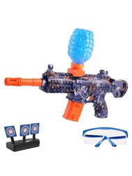 高速M416自動膠彈槍玩具！升級版電動水彈爆裂玩具，適用於戶外庭院活動團隊射擊遊戲，是生日和節日的禮物。