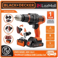 BLACK + DECKER Multitool Cordless Hammer Drill / Sander / Jigsaw Multi-Tool  20V Max 3 In 1 ( EVO185 , EVO185B1 )