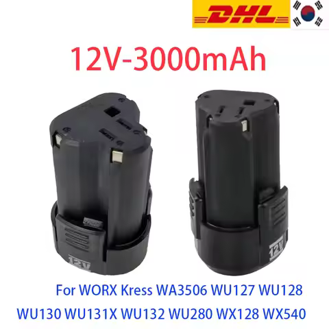 NEW 3000mAh Replacement Battery for WORX Kress 12V Power Tool WA3506 WU127 WU128 WU130 WU131X WU132 