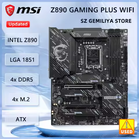 MSI Z890 GAMING PLUS WIFI Motherboard INTEL Z890 LGA 1851 DDR5 4xM.2 support Ultra 7 U7-265T Ultra 5