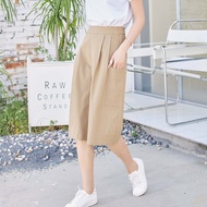 Eyouth 10120 Women culottes high waist side pocket 3/4 ladies pants