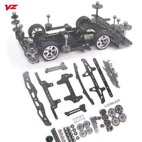 1Set FMA/S2/VZ Off Stage Advanced Kit Carbon Fiber Stays + Roller + Screws Tamiya Mini 4WD Car Modif
