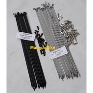 Promo Spoke Bike Spokes 26 MTB Fixie Stainless Black Chrome/ COD