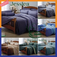 JESSICA 6 ฟุต 5ฟุต ผ้านวม +ผ้าปู / ผ้าห่ม รุ่น J 300 เส้น ชุดเครื่องนอน wonderful bedding bed ชุดที่นอน JESSICA 5 ฟุต 6ฟุต JESSICA ผ้านวม J240 J241 J242 J243 J244 J245 เจสสิก้า