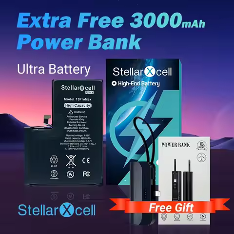 StellarXcell Ultra Original BMS Battery 7037 TI for IPhone 11 12 mini 13 pro max Plus 14 15 7 8 XS X