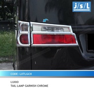 Garnish lampu belakang luxio chrome