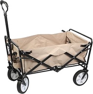 Outdoor Camping Trolley Portable Camping Car Gathering Camping Car Folding Trolley Cart Handling Trailer 8 Inch Four-Wheeled Cart Home Shopping Cart Storage Cart Black (Beige)