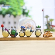 Peac-12pcs/set Anime Totoro Resin Model Miniatur Rumah Boneka Bonsai