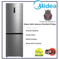 Midea MDRB470MGD28 320L Bottom Mounted 2 Door Fridge