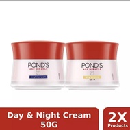 Paket PONDS Age Miracle Moisturizer Youthful Glow Retinol Day + Night Cream 50gr - Cream Pagi dan Ma