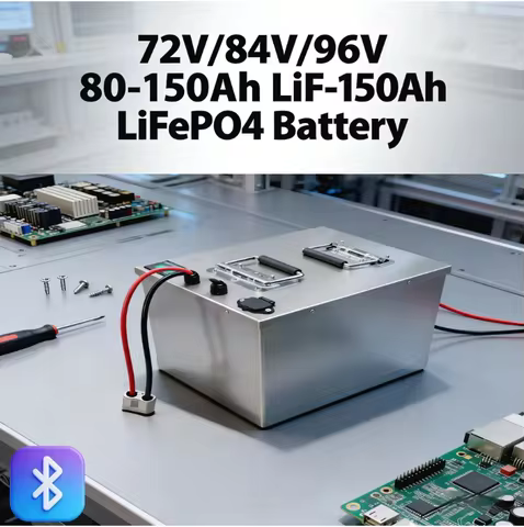72V/84V/96V 80-150Ah LiFePO4 Battery | BMS + Charger Included, 7000W for EVs & Motorcycles, Heavy-Du