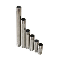1Pc BSP  1/2"（20mm） 3/4" （25mm）1"(32mm)Stainless Steel Male Thread Pipe Connector 5-30cm Joint Straight coupling