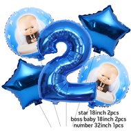 5pcs Boss Baby Balloon 30 inch Number Foil Balloons Baby