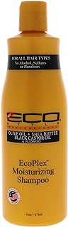 Eco Style Ecoco Ecoplex Moisturising Shampoo - Black Castor And Flaxseed Oil - Olive Oil And Sheer Butter - Promotes Hair Growth - Revitalizes Scalp - No Alcohol - Suitable For All Hair Types - 16 Oz