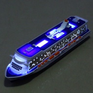 Alloy Luxury Cruise Ship Model Warrior Acoustic and Lighting Toys Ship Ferry Ship Yacht Aircraft Car