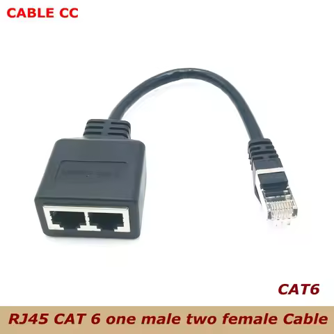Eight Core Network Cable distributor one point two adapter network extender CAT6 / CAT5 RJ45 simulta