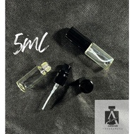 PREMIUM 5ml 10ml Chrome Cap Perfume Spray Glass Bottle Round Cylinder