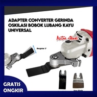 [Bisa COD] Adapter Converter Gerinda Oskilasi Bobok Lubang Kayu Universal Bor / Mesin Bor / Alat Tan