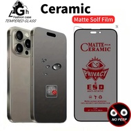Ceramic Anti Spy Privacy Screen Protector for Honor X7B X7C X8B X6B X8C X7A X6A X5B Plus
