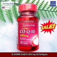 30% Sale!! EXP.01/26 โคคิวเท็น Q-SORB CoQ10 400 mg 30 60 or 120 Rapid Release Softgels - Puritans Pr