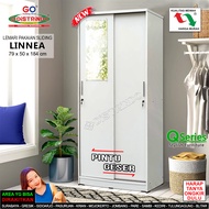 Distrindo - Lemari Pakaian Sliding Minimalis + Cermin / Activ SPIN SL 80 / SL80 Mewah Tapi Murah