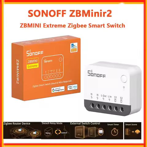 SONOFF Zbminir2 Extreme Zigbee Smart Switch Smart Home DIY Switch Module ZBMini External Switch Cont