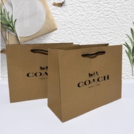 American Olay Counter C0ACH Coach Paper Bag Yellow Kraft Paper Portable Paper Bag One Quantity Can D