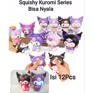 SUNMORNING Wholesale12Pcs Squishy Kuromi Series Jumbo Light Up/Squishy Cute LED Kuromi Character