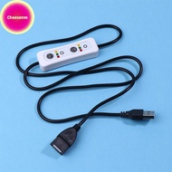 Cheesenm 3-Timing 0.5h/1.5h/3h 3-Speed Controller For USB Ceiling Fan LED Lamp Power Extension Cable