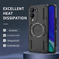Vivo Y04 Case Magnetic Ring Anti-fall Heat Dissipation Casing For Vivo Y04 Phone Case