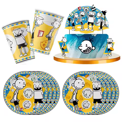 Diary of a wimpy Kid Birthday Theme Gift Wimpy Kid Diary Disposable Party Supplies Party Cups Napkin