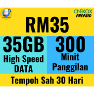 XOX SIM CARD  wawa35 onexox prepaid 35gb high speed self register 011 number J1