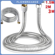 1.5 /2m /3m Stainless Steel Flexible Bathroom Bath Shower Head Hose Pipe Washers Hand Spray Water Pipe Bidet Hose Set Bathroom Accessory flowerdance