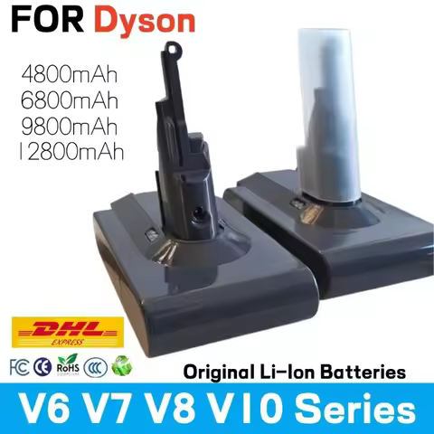 Replacement Battery For Dyson V10 SV12 V6 V7 V8 12800mAh Fit Absolute Animal Cordless Vacuum Cleaner