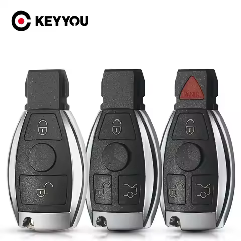 KEYYOU NEW 2/3/4 B Keyless Entry Remote Car Key For Mercedes Benz Year 2000+ Supports Original NEC a