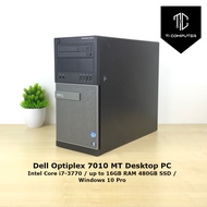 Dell Optiplex 7010 MT Intel Core i7-3770 up to 16GB RAM 480GB SSD Desktop Refurbished PC