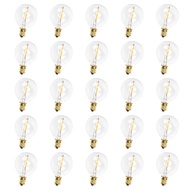0.6W G40 LED Replacement Bulb, E12 Globe Glass Bulbs, for Main Power AC 220-240V String Light, Warm 