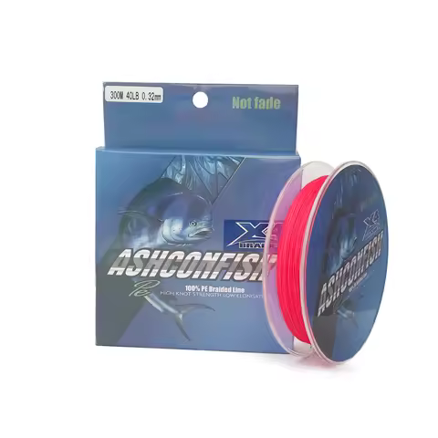 Braided Fishing Line PE 100M 300M Color Never Come Off Red 4 Strands Thread Fishing Cord 2-100LBS 0.