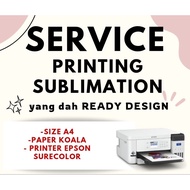 Service Printing Sublimation A4 size