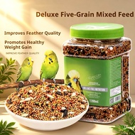 Budgie feed, for beautiful and shiny feathers, calcium supplement, mixed with nutritious grains.
