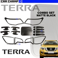 Nissan Terra VL VE 2018 to 2021 Combo Set Garnish Cover Matte Black 2019 2020 2021 ( Car Accessories )