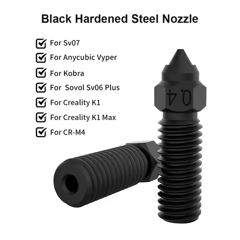 1PCS For Creality K1 Nozzle Hardened Steel Nozzle Kit 0.3/0.4/0.5/0.6/1.0/1.2mm For Creality K1/K1 M