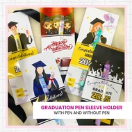 Graduation Pen Sleeve Holder (With Pen or Without Pen) - Plastic Included