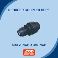 Vlock Sock HDPE or Reducer Coupler HDPE 2 Inch to 3/ 4 Inch or 63 MM X 25 MM