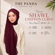 SHAWL CHIFFON CURVE PLAIN MUSLIMAH TUDUNG WANITA / TUDUNG SHAWL CHIFFON CURVE