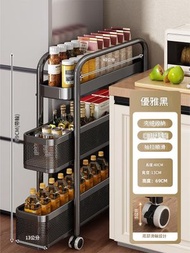 廚房夾縫置物架 極窄縫隙收納櫃多層 冰箱側邊抽拉櫃 蔬果小推車